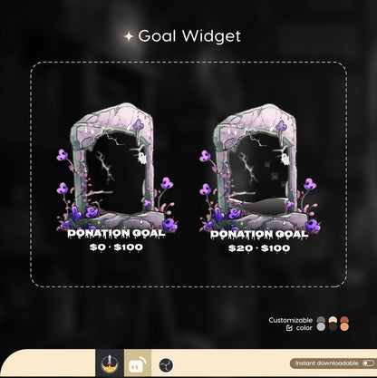 Tombstone Ghost Liquid Filling Goal Widget is fully customisable for Twitch Streamlabs, TikTok Studio, and Streamelements.