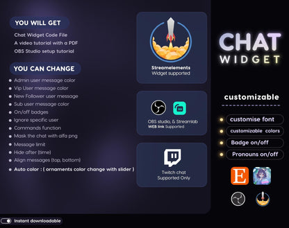 Halloween Spooky Streaming Chat Widgets - Minimal, Starry Night Halloween Theme Clean Vibe OBS and Streamelement Only