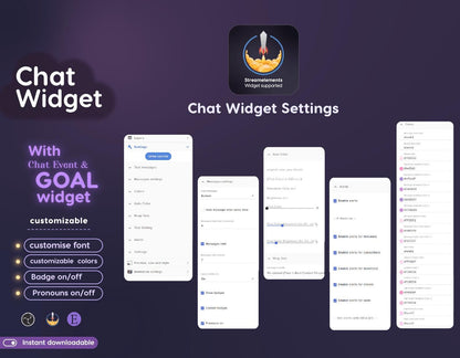 Sakura Butterfly Pastel Cozy Chat and Goal Stream Widgets - Minimal, Elegant Pastel Theme Clean Vibe Streamelement Only