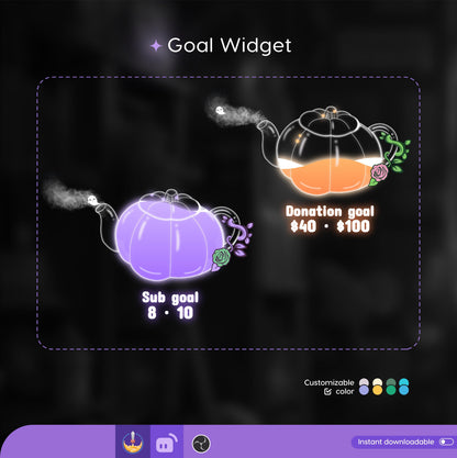 Kettle Ghost Goal Widget Liquid Filling Goal Widget is fully customisable for Twitch Streamlabs, TikTok Studio,  and Streamelements