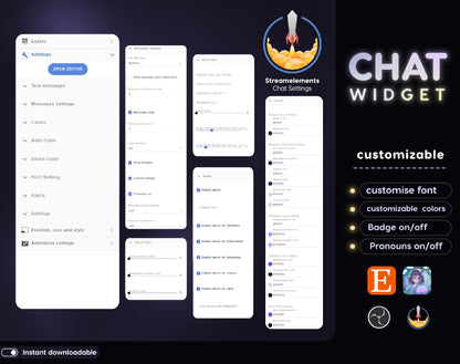 Halloween Spooky Streaming Chat Widgets - Minimal, Starry Night Halloween Theme Clean Vibe OBS and Streamelement Only