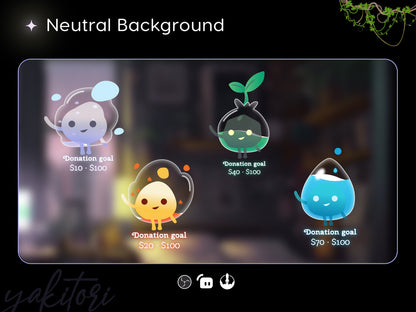 Water, Fire, Nature & Cloud Liquid Filling Goal Widget is fully customisable for Twitch Streamlabs, TikTok Studio, and Streamelements