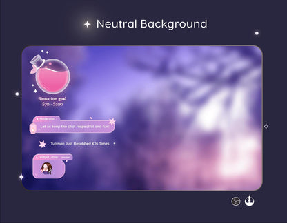 Sakura Butterfly Pastel Cozy Chat and Goal Stream Widgets - Minimal, Elegant Pastel Theme Clean Vibe Streamelement Only