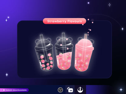 Boba Drink   • Cute Fruit Drink Goal Widget for Twitch fully customisable for Twitch Streamlabs, TikTok Studio, and Streamelements.