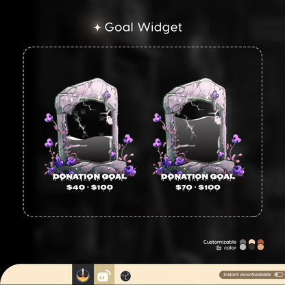 Tombstone Ghost Liquid Filling Goal Widget is fully customisable for Twitch Streamlabs, TikTok Studio, and Streamelements.