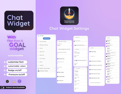 Plants Vibe Dreamy Chat & Goal Stream Widgets - Minimal, celestial nature Theme Clean Vibe Streamelement Only