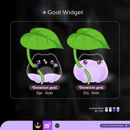 Cute Froggy Goal Widget | Liquid Filling Widget is fully customisable for Twitch Streamlabs, TikTok Studio, and Streamelements