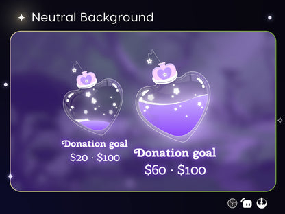 Love Bottle Liquid Filling Goal Widget is fully customisable for Twitch Streamlabs, TikTok Studio, and Streamelements.