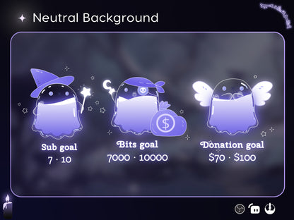 Cute Ghost Liquid Filling Goal Widget is fully customisable for Twitch Streamlabs, TikTok Studio, and Streamelements.