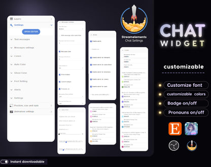 Pastel color minimal chat bubble for Twitch Streamers | Streamlements only setup through OBS