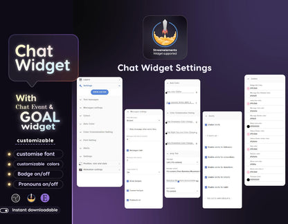 Sakura Petal Butterfly Glass Transparent Chat and Goal Stream Widgets - Minimal, Elegant Glass Theme Clean Vibe Streamelement Only