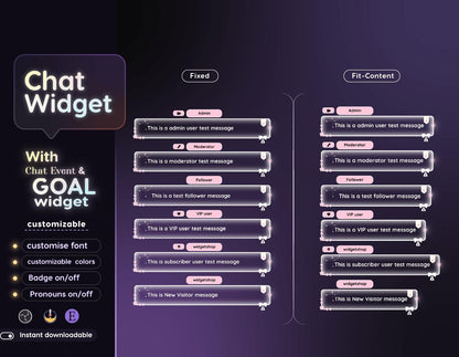 Sakura Petal Butterfly Glass Transparent Chat and Goal Stream Widgets - Minimal, Elegant Glass Theme Clean Vibe Streamelement Only