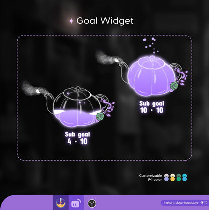 Kettle Ghost Goal Widget Liquid Filling Goal Widget is fully customisable for Twitch Streamlabs, TikTok Studio,  and Streamelements