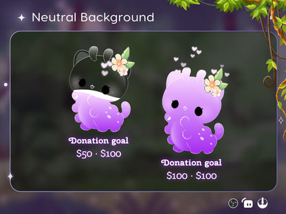 Cute Bloodworm Nature Insects Liquid Filling Goal Widget is fully customisable for Twitch Streamlabs, TikTok Studio, and Streamelements.