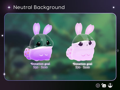 Cute Rabbit Liquid Filling Goal Widget is fully customisable for Twitch Streamlabs, TikTok Studio, and Streamelements.