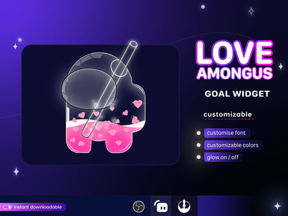 Among Us Goal Widget: Customizable Stream Overlay (Digital Download)