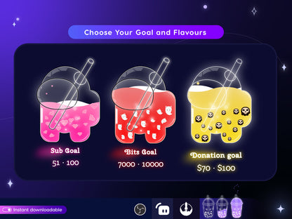 Among Us Goal Widget: Customizable Stream Overlay (Digital Download)