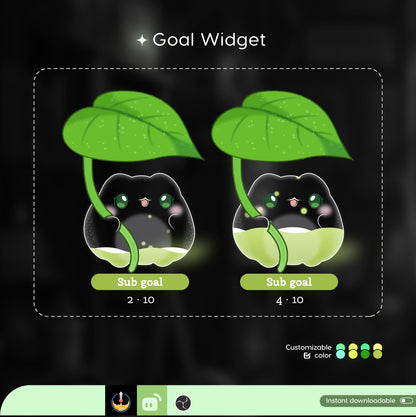 Cute Froggy Goal Widget | Liquid Filling Widget is fully customisable for Twitch Streamlabs, TikTok Studio, and Streamelements