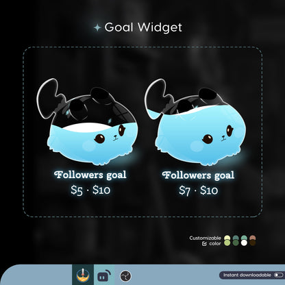 Pikachu Goal Pokemon Liquid Filling Goal Widget is fully customisable for Twitch Streamlabs, TikTok Studio, and Stream-elements
