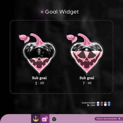 Love Pumpkin Goal Widget: Customizable Stream Overlay (Digital Download)