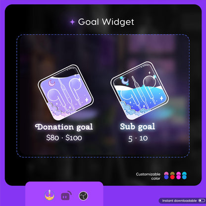 Cute EarPod Liquid Filling Goal Widget is fully customisable for Twitch Streamlabs, TikTok Studio, and Streamelements.