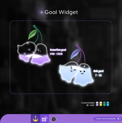 Twin Ghost Goal Widget: Customizable Stream Overlay (Digital Download)