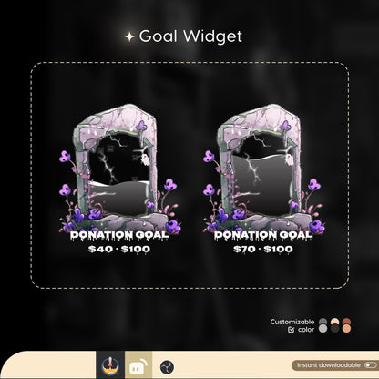 Tombstone Ghost Goal Widget: Customizable Stream Overlay (Digital Download)