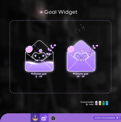 Customizable Envelope Goal Widget for Twitch Streamlabs & StreamElements (Digital Download)
