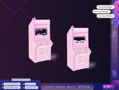 Arcade Goal Widget: Customizable Stream Overlay (Digital Download)