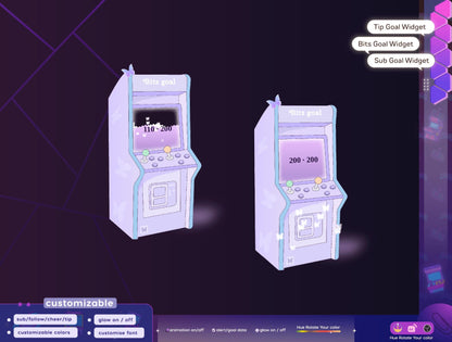 Arcade Goal Widget: Customizable Stream Overlay (Digital Download)