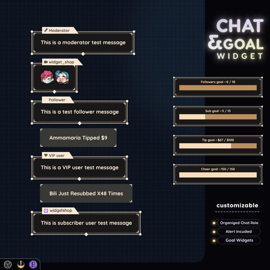 Minimal Twitch Stream Chat Widget: Pronouns & Alerts (StreamElements Only)