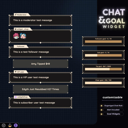 Minimal Twitch Stream Chat Widget: Pronouns & Alerts (StreamElements Only)