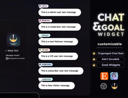 Pastel Bubble Chat Widget • Pastel Gradient, Minimal Theme With Pronouns & Alerts for Twitch Streams (StreamElements Only) with Bubble Goal