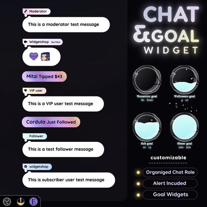 Pastel Gradient Chat Widget: Pronouns & Alerts for Twitch (StreamElements)