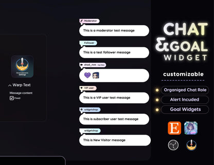 Pastel Bubble Chat Widget • Pastel Gradient, Minimal Theme With Pronouns & Alerts for Twitch Streams (StreamElements Only) with Bubble Goal