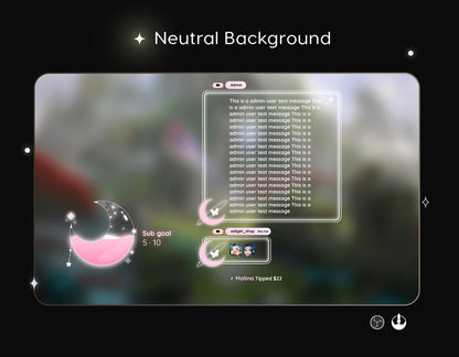 Butterfly Galaxy Stream Widgets: Chat & Goal - StreamElements