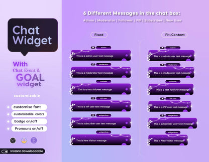 Celestial Plants Stream Widgets: Chat & Goal - StreamElements (Digital Download))