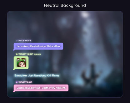 Pastel color minimal chat bubble for Twitch Streamers | Streamlements only setup through OBS