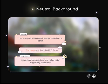 Pastel Cloud Moon Chat Widget: StreamElements Theme