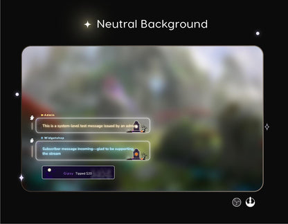 Halloween Neon vibes Stream Chat Widgets: Transparent Neon Glow Theme - StreamElements