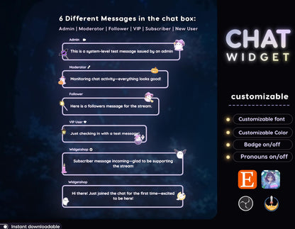Neon Spooky Ghost Halloween Chat Widget: Transparent Neon Glow Theme - StreamElements