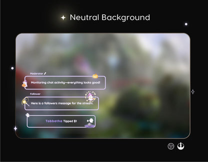 Neon Spooky Ghost Halloween Chat Widget: Transparent Neon Glow Theme - StreamElements