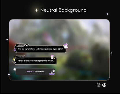 Spooky ghost Vibes Halloween Chat Widget: Transparent Neon Glow Theme - StreamElements