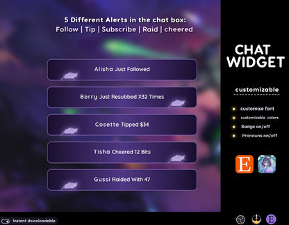 Minimal Halloween Chat Widget: Creepy skull ghost Theme - StreamElements