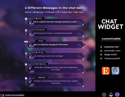 Minimal Halloween Chat Widget: Creepy skull ghost Theme - StreamElements